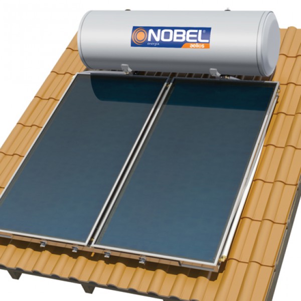 Ηλιακός Θερμοσίφωνας NOBEL AELIOS ALS 200/3τμ Τριπλής Ενέργειας Βάση Κεραμοσκεπής
